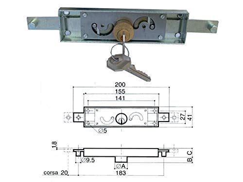 Prefer 6011-0010 Serratura Serrandina Avv