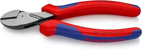 Knipex X-Cut Tronchese Laterale Compatto A Grande Forza Di Taglio Bonderizzata Nera, Rivestiti In Materiale Bicomponente 160 Mm (Confezione Self-Servi