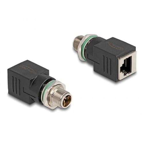 Delock 60065 Adattatore Per Inversione Del Genere Dei Cavi M12 Rj-45 Nero