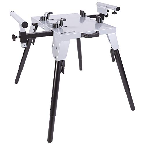 Evolution Power Tools 005-0002 Supporto Per Troncatrice A Installazione Universale, Altezza Regolabile, Bracci Allungabili 3 M Con Capacità Di Carico