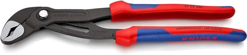Knipex Cobra Pinza Regolabile Di Nuova Generazione Per Tubi E Dadi Bonderizzata Grigia, Rivestiti In Materiale Bicomponente 300 Mm (Confezione Self-Se
