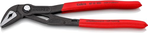 Knipex Cobra Es Pinza Regolabile Per Tubi E Dadi Extra-Affusolata Bonderizzata Grigia, Rivestiti In Resina Sintetica Antiscivolo 250 Mm (Confezione Se