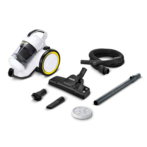 Aspirapolvere Multiciclonico Kärcher Vc 3, Senza Sacchetto, Raggio D'Azione: 7,5 M, Peso: 4,4 Kg, Incl. Filtro Hepa 13, Bocchetta Per Pavimenti, Bocch