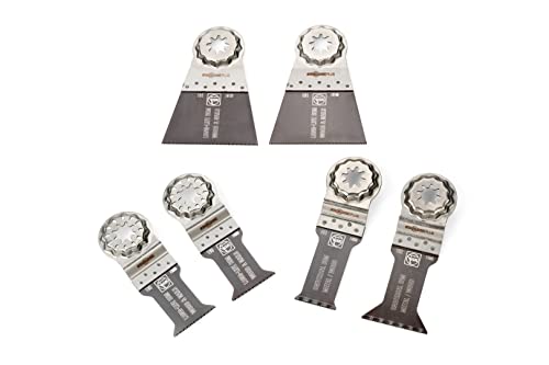 Fein Best Of E-Cut Starlockplus Wood & Metal 6 Lame Da Taglio In Profondità E-Cut Per Operazioni Di Taglio In Legno E Metallo, Attacco Starlock Plus