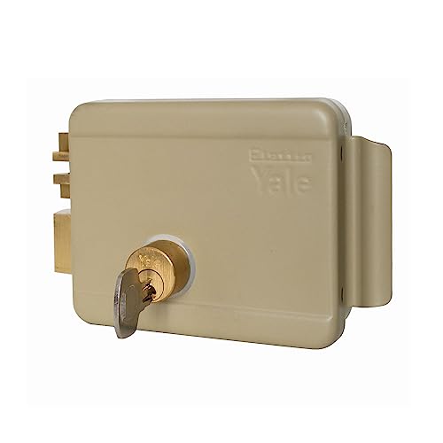 Yale Serratura Elettrica Da Applicare Con Mandate Per Cancelli Y68080602 Mano Sinistra, Acciaio Verniciato, Basso Voltaggio, Entrata 60 Mm