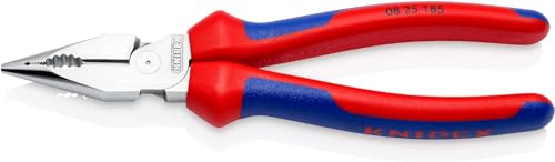 Knipex 08 25 185 Pinza Universale Con Testa A Punta Rivestiti In Materiale Bicomponente Cromata 185 Mm