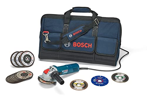 Bosch Professional X-Lock Sytem Bundle Universal Kit + Minismerigliatrici Angolari Con X-Lock Gwx 750-115, Per Multi Material, Metallo, Ceramica, Ø 11
