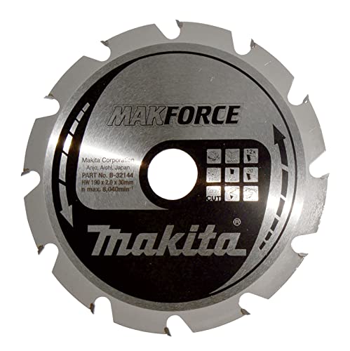 Makita B-32144 - Maxforce Lama Da Taglio 190 X 30 Mm, 12Z,