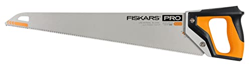 Fiskars Sega A Mano Pro Per Legno, Laminati E Pvc, Lunghezza Della Lama: 55 Cm, 7 Tpi, Nero/Arancione, Powertooth, 1062916
