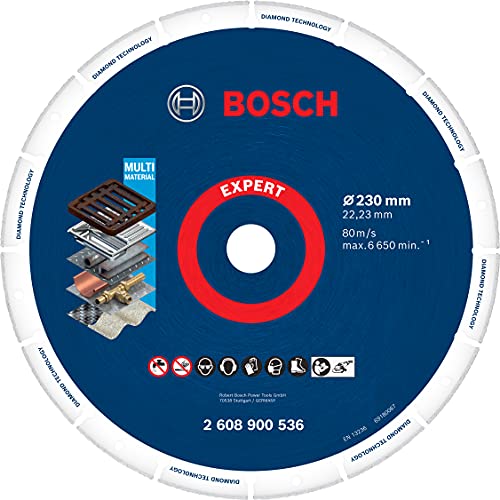 Bosch Professional 1X Expert Diamond Metal Wheel (Per Ghisa, Ø 230 Mm, Accessorio Smerigliatrice Angolare Grande)