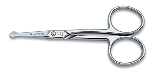 3 Claveles 12043 - Forbici Per Naso, Dritte, Inossidabili, 4"