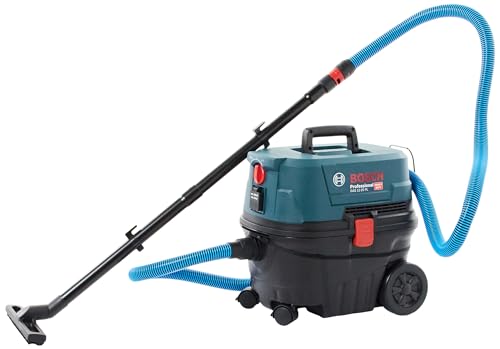 Bosch Professional 060197C100, Gas 12-25 Pl-Aspirapolvere A Secco/Umido, Con Presa E Funzione Soffiaggio, 25 Litri, 1250 W, Black, 21 Litri