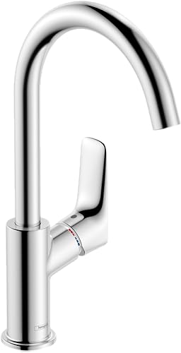 Hansgrohe Logis Miscelatore Monocomando Lavabo 210 Con Bocca Erogazione Girevole E Saltarello, Cromo, 71130000