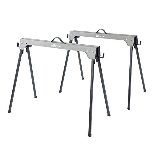 Evolution Power Tools 005-0003 Sega Compatta Pieghevole Per Cavalli, (Coppia), Supporta Fino A 500 Kg, Saw Horse
