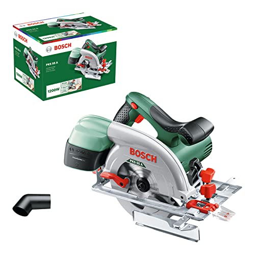 Bosch Home And Garden Pks 55 A Sega Circolare, 1200 Watt, Verde, 42.5 X 30 X 28 Cm 3.9 Kg