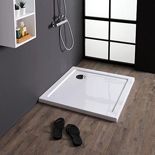 Kiamami Valentina Piatto Doccia Quadrato 80X80 Cm Acrilico E Abs Bianco (80X80 Cm)