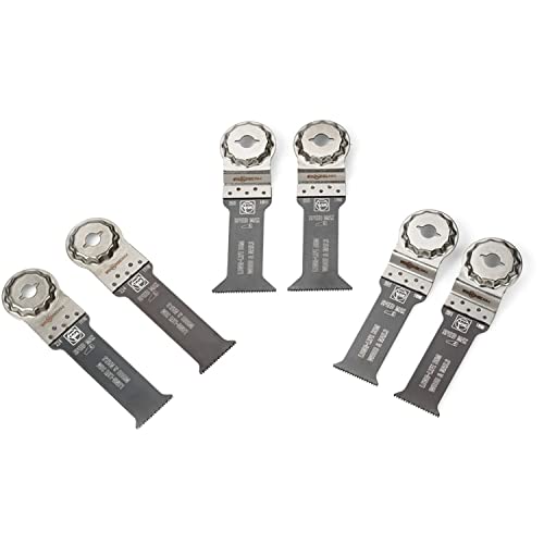 Fein Best Of E-Cut Starlockmax Wood & Metal|6 Lame Da Taglio In Profondità E-Cut Extra Lunghe Per Grandi Profondità Su Legno E Metallo, Attacco Starlo