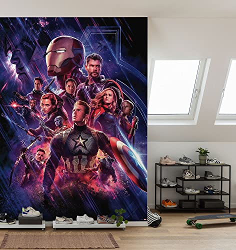 Komar - Carta Da Parati Fotografica Marvel Avengers Endgame Movie Poster – Dimensioni 184 X 254 Cm, 4 Pezzi, Multicolore – Carta Da Parati, Cameretta 