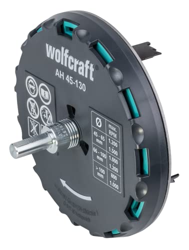 Wolfcraft Sega A Tazza Regolabile, Ø 45-130 Mm I 5978000 I Per Segare Materiali Di Diversi Diametri In Ristrutturazioni E Ampliamenti Interni
