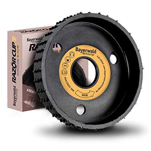 Bayerwald, Disco Lamellare "Razorcup" | Ø 90 Mm X 22,2 Mm | Per Sgrossare E Levigare Velocemente Legno E Materiali A Base Di Legno | Per Smerigliatric