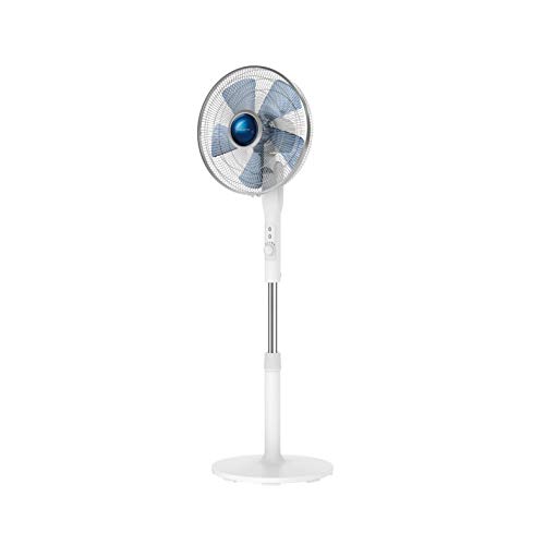 Rowenta Vu5840 Turbo Silence Extreme+, Ventilatore A Piantana, Flusso Fino A 80 M3/Min, 4 Velocità Regolabili, 120° Di Diffusione Dell’Aria, Altezza M