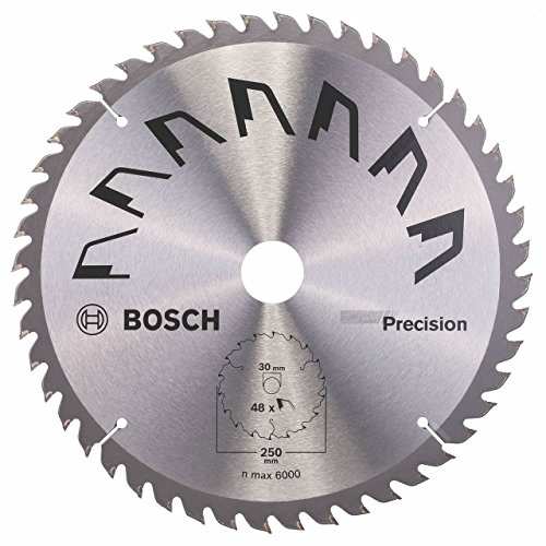 Bosch 1X Lama Per Sega Circolare Precison (Per Legno, Ø 250 X 3.2/2.2 X 30 Mm, 48 Denti, Atb, Accessori Seghe Circolari)