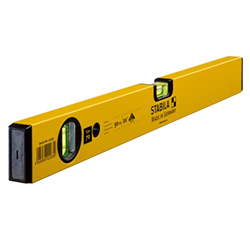 Stabila 2283, Livella Da 50Cm A Due Bolle, Corpo In Alluminio Estruso Rettangolare Con Plastificazione Elettrostatica