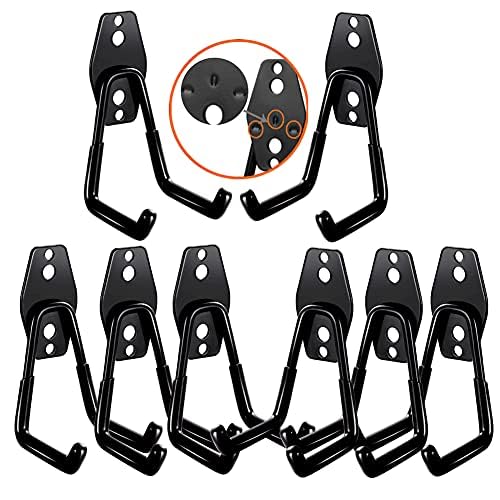 3-H Ganci Per Garage, Garage In Acciaio Utilità Di Stoccaggio,Ganci Garage 8Pc, Gancio Da Parete Resistente Per Garage Per Scale,Biciclette,Casco,Kaya