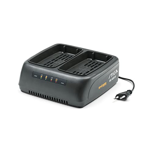 Stiga Caricabatterie Doppio Epower Ec 415 D Da 48 V, Corrente Di Carica Da 2 Ah, Spina Europlug