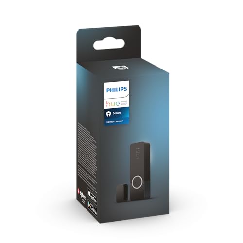Philips Hue Secure, Sensori Di Contatto, Installazione Wireless, Batteria Lunga Durata, Montaggio Facile, Nero