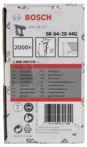 Bosch Professional Clavo Galvanizado Sk64-20:44Mm: 2.000Uds