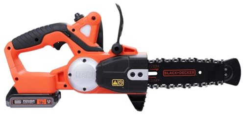 Black+Decker Gkc1820L20-Qw Elettrosega A Batteria Litio, Fino A 20 Cm Di Taglio, 18V-2.0 Ah, Nero Arancione