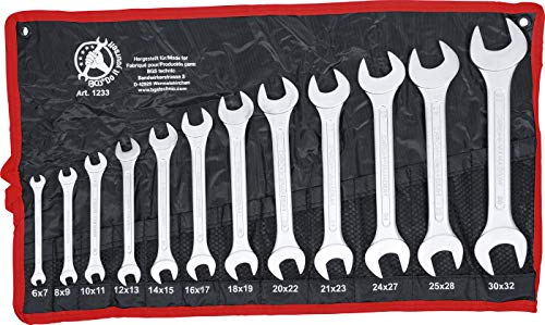 Bgs Do It Yourself Forza Uomo 1233 – Set Di Chiavi A Forchetta Doppia, 6 X 7 – 30 X 32 Mm, 12 Pezzi