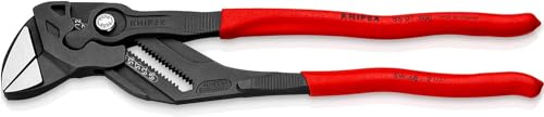 Knipex Pinza Chiave Pinza E Chiave In Un Unico Utensile Bonderizzata Grigia, Rivestiti In Resina Sintetica Antiscivolo 300 Mm (Confezione Self-Service