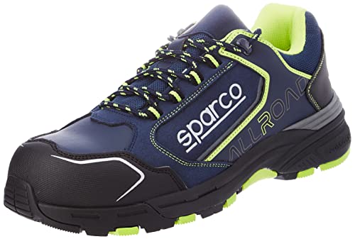 Sparco Allroad Scarpe Da Lavoro Antinfortunistiche S3 Src Blu-Giallo Fluo