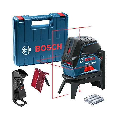 Bosch Professional Livella Laser Multifunzione Gcl 2-15 (Laser Rosso, Da Interno, Con Punti A Piombo, 15 M, 3 Pile Aa, Supporto Ruotabile Rm 1, Pannel