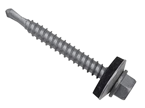 Forgefix Fortfhw5570L - Viti Per Tetti Techfast In Lamiera Di Acciaio, Fissaggio Per Scatola N. 3, 5,5 X 70 Mm, 100 Pezzi