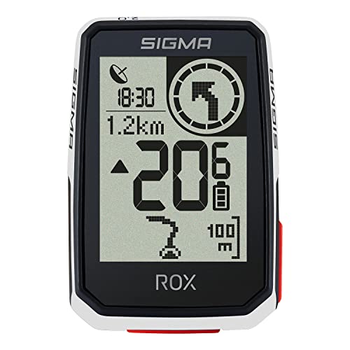 Sigma Sport Rox 2.0 White Top Mount - Ciclo-Computer Senza Cavo Con Navigatore Gps Con Supporto Overclump Butler Incluso, Navigatore Gps Outdoor Per I