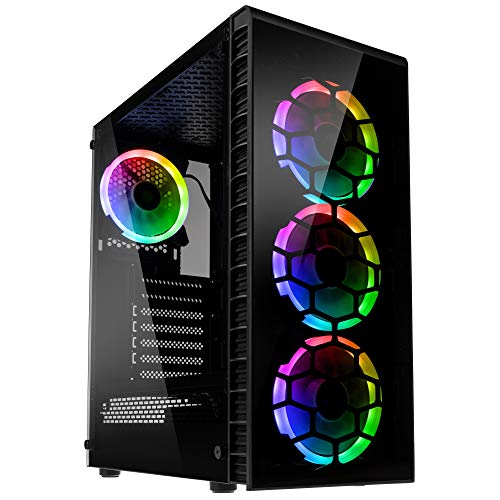 Kolink Observatory Lite Rgb -Case Rgb Mid-Tower Atx- Per Pc Gaming Con Pannello Laterale In Vetro Temperato