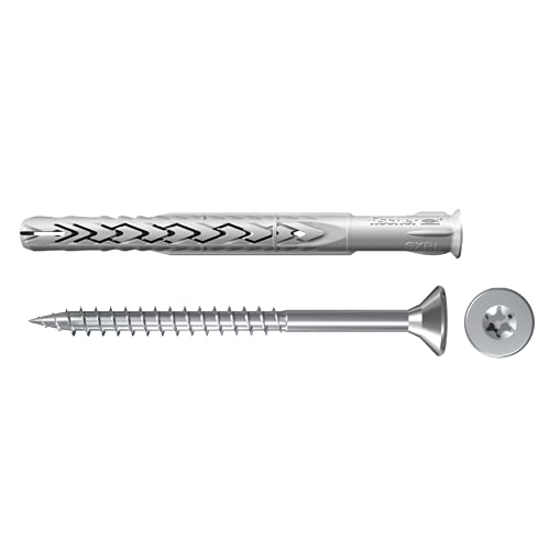 Fischer Tasselli Prolungati Sxrl 10X120 Wt Ls Con Vite A Testa Svasata Piana Impronta Torx, Per Fissaggio Di: Facciate, Controsoffitti, Serramenti, Ad