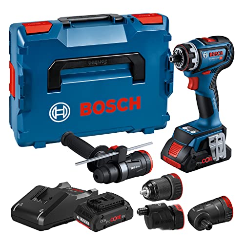 Bosch Professional 18V System Trapano-Avvitatore A Batteria Gsr 18V-90 Fc (Flexiclick System, Coppia Max 64 Nm, Motore Brushless, 2 Vel., Incl. 2 Batt