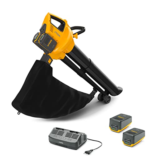 Stiga Vs 100E 3In 1 Aspirapolvere E Soffiatore Di Foglie Con Smerigliatrice, Incl. 2 X 20 V (4 Ah) Batteria E Caricabatterie