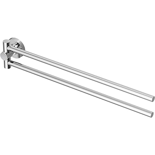 Ideal Standard A9131Aa Serie Iom Barra Portasciugamani Doppia Perpendicolare Girevole, Cromato