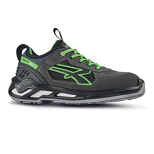 U-Power Red 360 Negan, Scarpe Antinfortunistiche Basse, Con Tomaia In Nylon Ultra Traspirante E Morbida Pelle Scamosciata, Puntale In Alluminio E Suol