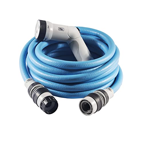Fitt Ikon 20 M, Tubo Acqua Da Giardino Per Irrigazione, Estensibile, Compatto, Leggero E Pronto All'Uso, Con Pistola Multigetto, Blu