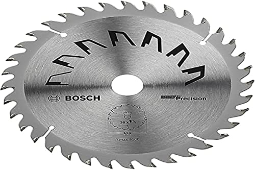 Bosch 1X Lama Per Sega Circolare Precison (Per Legno, Ø 160 X 2.5/1.5 X 20/16 Mm, 36 Denti, Atb, Con 1X Anello Di Riduzione 16 Mm, Accessori Seghe Cir