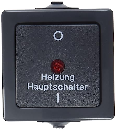Kopp Nautic 565315003 - Interruttore Principale Per Ambienti Umidi, 250 V (10 A), Ip44, Colore: Antracite