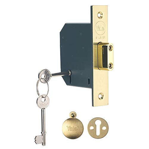 Yale P-M552-Pb-78 Serratura A Mortasa A 5 Leve, Alta Sicurezza, Finitura In Ottone, 3 Inch/76 Mm