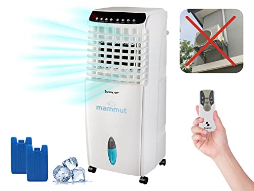 Beper Ve.550 Raffrescatore, Raffreddatore Portatile, Umidificatore, Serbatoio 10L, 3 Velocità, 3 Modalità, Funzione Ionica, Con Ruote, Timer 24H E Tel