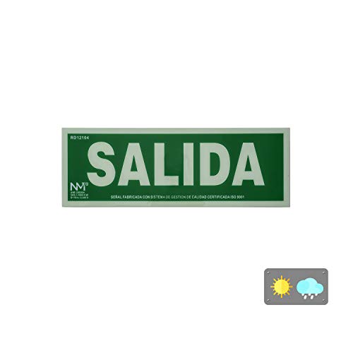 Normaluz Rd12104 – Segnale Luminoso Di Uscita In Pvc Classe B, 10,5 X 30 Cm